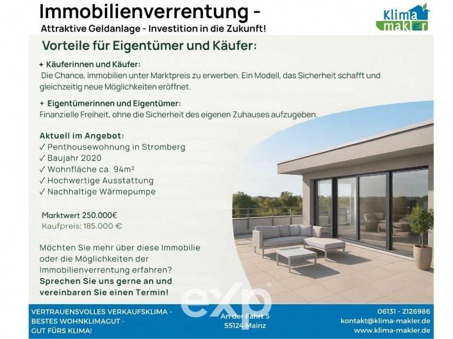 Immobilienverrentung Penthousewohnung Stromberg